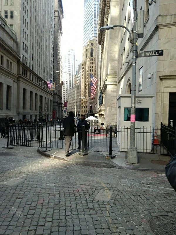 Wall street Stock in Downtown Manhattan Broadway Avenue