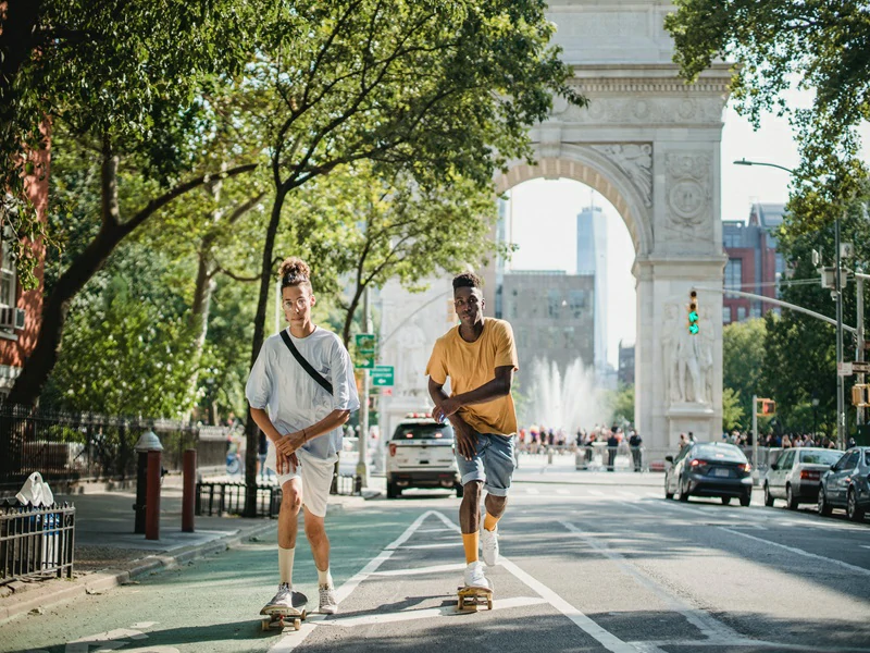 Washington Square Park in West 4 & 5 Avenue, Manhattan, New York City